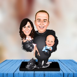 Aile karikatür biblo ATS_02