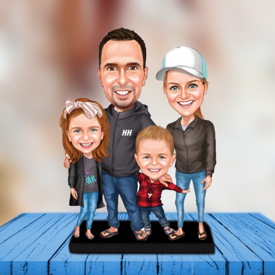 Aile karikatür biblo ATS_07