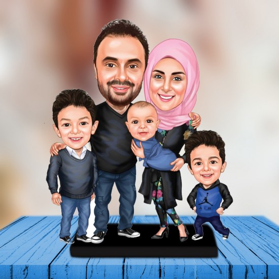 Aile karikatür biblo ATS_08