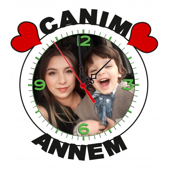Mdf Duvar Saati-Canım Annem Mdf Duvar Saati-Canım Annem