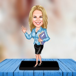 Bayan karikatür biblo ATS_249