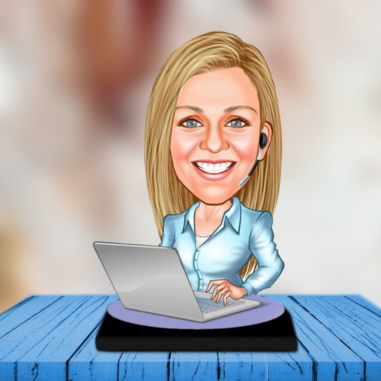 Bayan karikatür biblo ATS_255